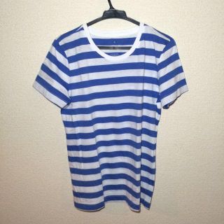 ムジルシリョウヒン(MUJI (無印良品))の青色ボーダーTシャツ(Tシャツ(半袖/袖なし))