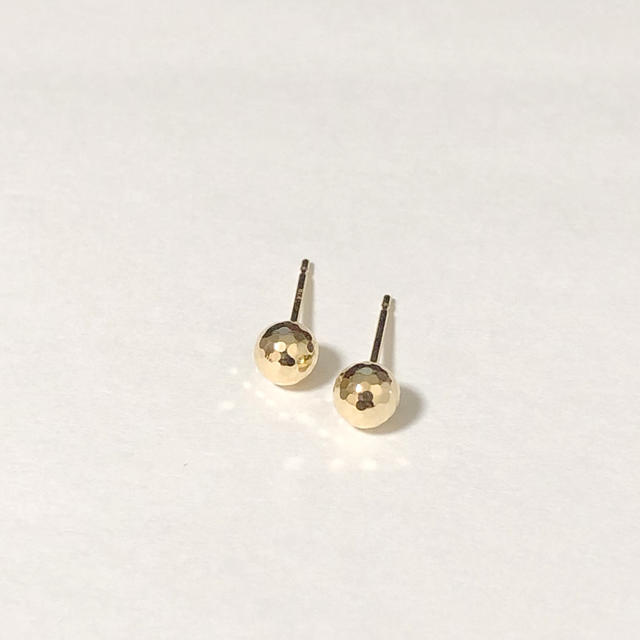 ピアス  K18  ミラーボール4mm！