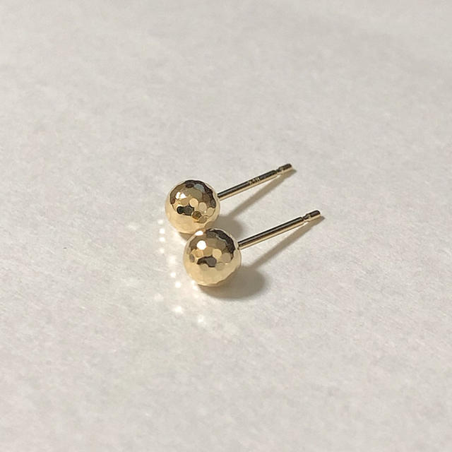 ピアス  K18  ミラーボール4mm！