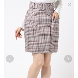 ウィルセレクション(WILLSELECTION)のWILLSELECTION チェック 今季 美品 スカート(ひざ丈スカート)