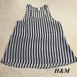エイチアンドエム(H&M)のH&M♡ストライプタンクトップ(タンクトップ)