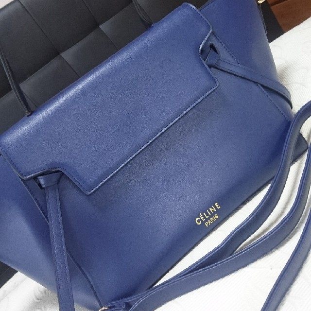 ハンドバック ブルー レディースのバッグ(ハンドバッグ)の商品写真