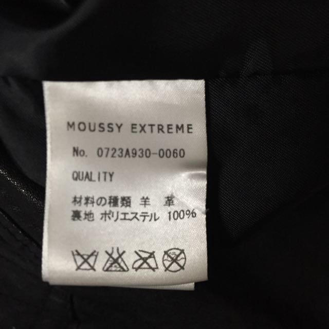 MOUSSY ノーカラーレザージャケット 2