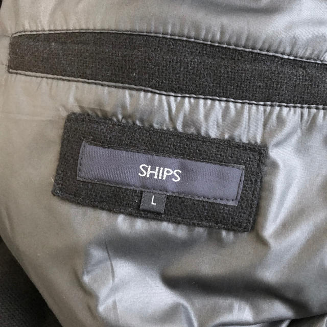 SHIPS(シップス)の定3.8万 SHIPS シップス ラクーンファーウールダウンジャケットLネイビー メンズのジャケット/アウター(ダウンジャケット)の商品写真