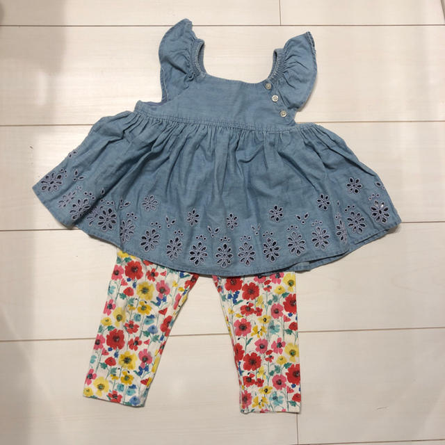 babyGAP(ベビーギャップ)のベビーギャップ  デニム トップス キャミソール チュニック ワンピース キッズ/ベビー/マタニティのキッズ服女の子用(90cm~)(Tシャツ/カットソー)の商品写真