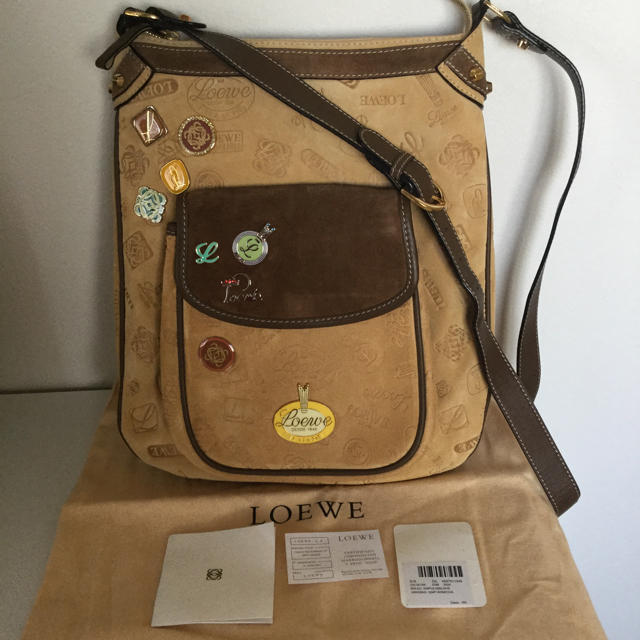 【LOEWE】160周年ピンバッチショルダーバック✨レアな美品✨お値下げ‼️