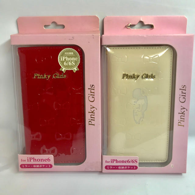 PinkyGirls - ピンキーガールズ スマホ iPhone6 6S ケース 女性 ミラーつきの通販 by カーパーツ専門店・RC MOTORS｜ピンキーガールズならラクマ