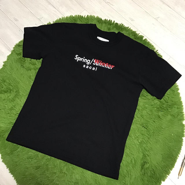 Sacai logo tee 19ss 新作 極美品 ロゴtシャツ