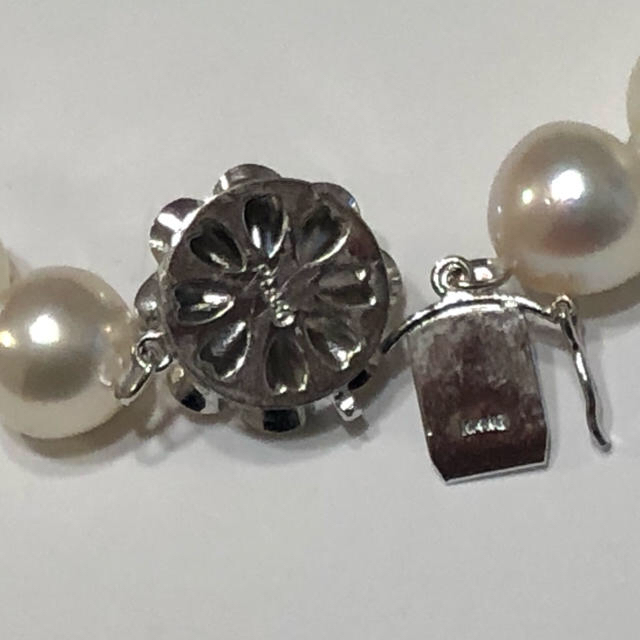本真珠 8.0-8.4mm ネックレス  金具 Pt850/K14WG 1