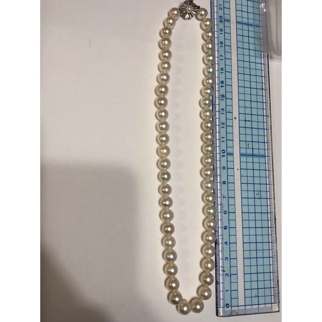 本真珠 8.0-8.4mm ネックレス  金具 Pt850/K14WG 2