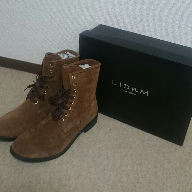 LIDnM レースアップスウェード8ホール 【ブラウン】25 メンズの靴/シューズ(ブーツ)の商品写真