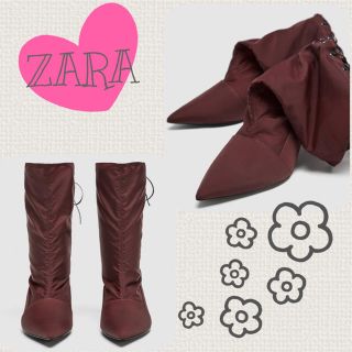 ザラ(ZARA)の処分sale!新品タグ付☆ZARAザラ☆レースアップアンクルブーツ(ブーツ)