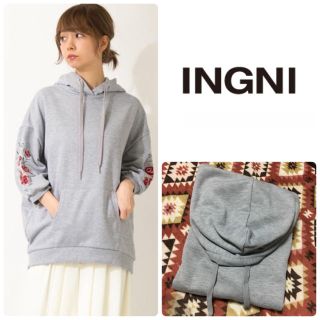 イング(INGNI)の未使用♡INGNI パーカー 袖刺繍 七部袖  イング 春(パーカー)