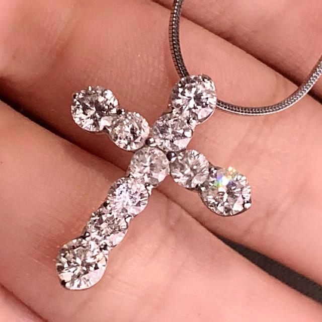 西日本産 PT900/0.2CT ダイヤネックレストップSV925チェーン付き