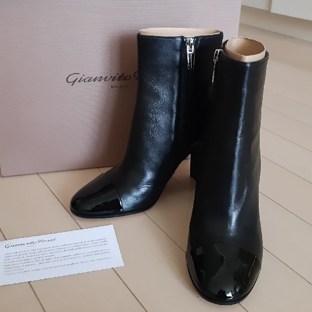 ☆新品☆GIANVITOROSSI☆ジャンヴィトロッシ☆黒☆ショートブーツ☆34