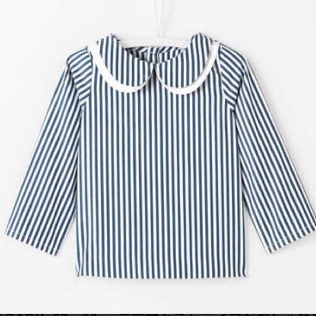 Jacadi(ジャカディ)のJacadi 女の子2歳新品❣️ストライプブラウス❣️ キッズ/ベビー/マタニティのキッズ服女の子用(90cm~)(ブラウス)の商品写真