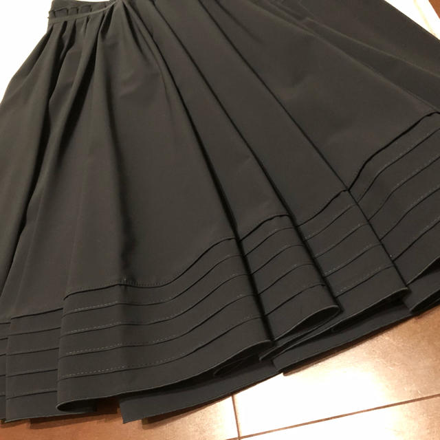 美品】フォクシーふんわりネイビー清楚スカート - ひざ丈スカート