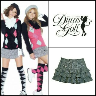 デュラス(DURAS)の【レア♡】DURAS GOLF  グレンチェック フリル スカート デュラス(ウエア)