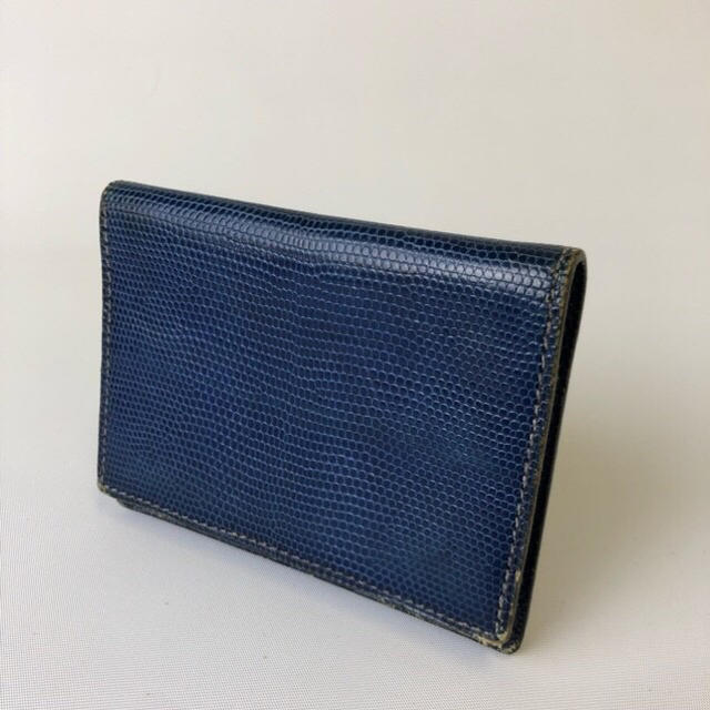 正規品 HERMES エルメス リザード ブルー 手帳 KT1-11