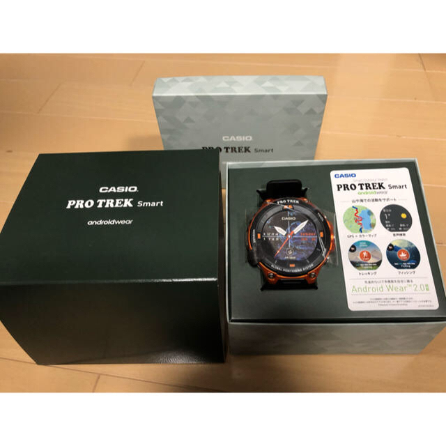 美品]カシオ プロトレックスマート WSD-F20-RG おまけ付 腕時計(デジタル)