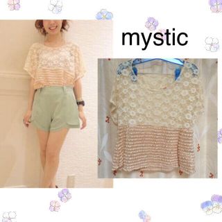 ミスティック(mystic)の3/30限定価格＊レースブラウス(カットソー(半袖/袖なし))