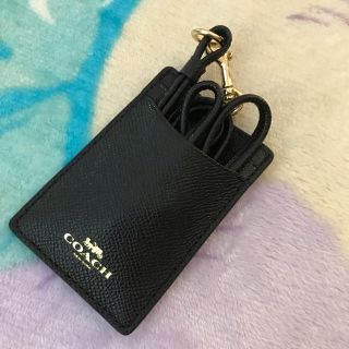 コーチ(COACH)の新品COACH IDホルダー ブラック(名刺入れ/定期入れ)