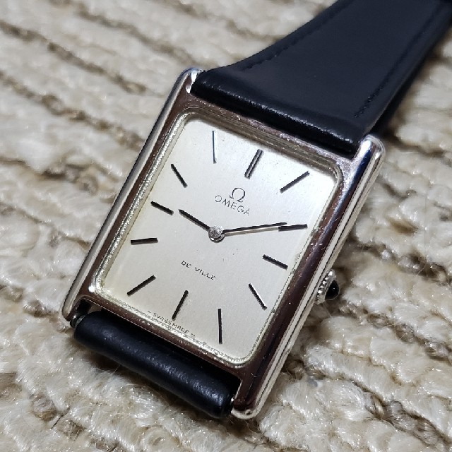 美品 オメガ デビル スクエア シルバー 手巻き レディース Omega