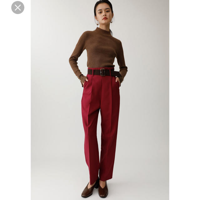 moussy(マウジー)のWAIST BELT TUXEDO PANTS レディースのパンツ(カジュアルパンツ)の商品写真