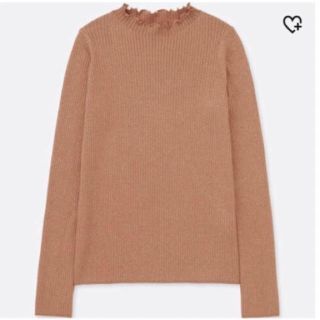 ユニクロ(UNIQLO)のLukke様専用♡シャイニーリブフリルネックセーター(ニット/セーター)