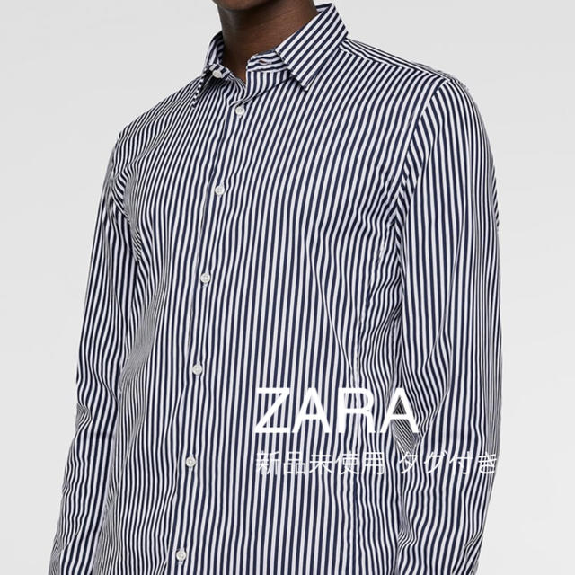 ZARA(ザラ)のZARA  メンズ ストライプ柄 ストレッチシャツ メンズのトップス(シャツ)の商品写真