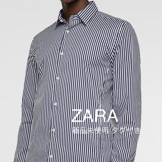 ザラ(ZARA)のZARA  メンズ ストライプ柄 ストレッチシャツ(シャツ)