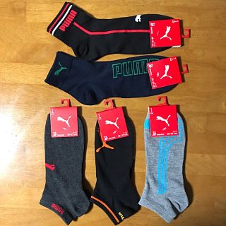 プーマ(PUMA)のPUMA メンズ靴下 ２５〜２７㎝ ５足組(ソックス)