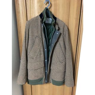 sacai グレンチェックブルゾンカラーブラウン