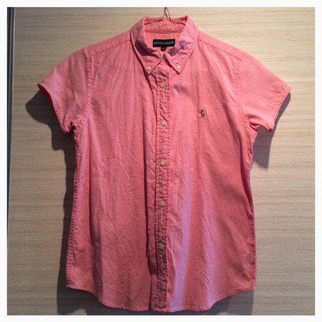 Ralph Lauren(ラルフローレン)の【値下げ】ラルフローレン♪ピンクシャツ♪ レディースのトップス(シャツ/ブラウス(半袖/袖なし))の商品写真