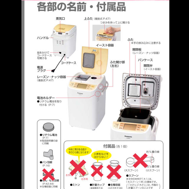 Panasonic(パナソニック)のPanasonic ホームベーカリー SD-BM103 スマホ/家電/カメラの調理家電(ホームベーカリー)の商品写真