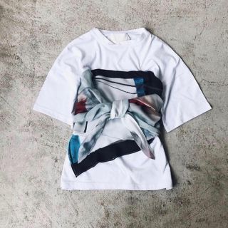 アメリヴィンテージ(Ameri VINTAGE)のAmeri  Vintage MEDI DRAWING UNEVEN TEE(Tシャツ(半袖/袖なし))