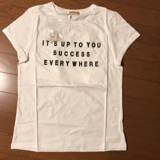 アプワイザーリッシェ(Apuweiser-riche)のApuweiser-riche 新品未使用 半袖白Tシャツネックレスつき M(Tシャツ(半袖/袖なし))