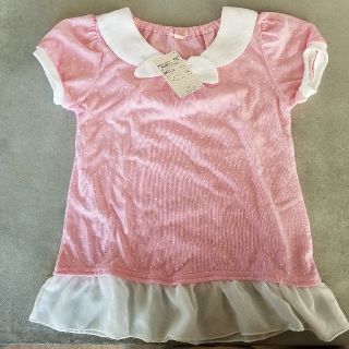 イオン(AEON)の女の子袖切替チュニック　フリルリボン(Tシャツ/カットソー)