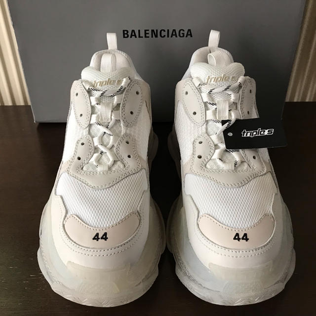 最低価格の - Balenciaga 【美品】Balenciaga Sole Clear 44 S Tripl