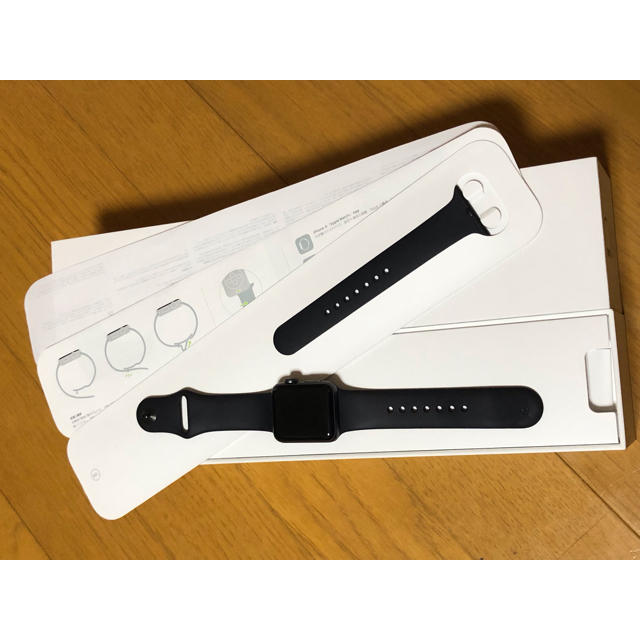 Apple Watch(アップルウォッチ)のApple Watch series3 38mm Black スマホ/家電/カメラのスマホ/家電/カメラ その他(その他)の商品写真