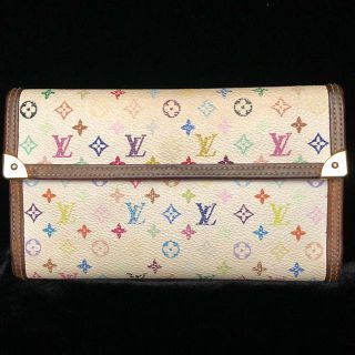 ルイヴィトン(LOUIS VUITTON)のルイヴィトン マルチカラー 長財布 白(財布)