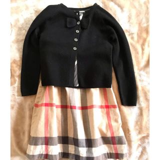 バーバリー(BURBERRY)のバーバリー リボンカーディガン 4Ｙ(カーディガン)