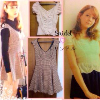 スナイデル(SNIDEL)のトリンドル着用Snidel2点set(セット/コーデ)