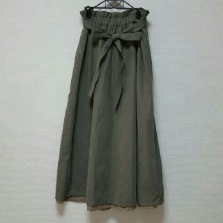 アフリカタロウ(AFRICATARO)の新品　リボンベルト付リバーシブルロングスカート(ロングスカート)