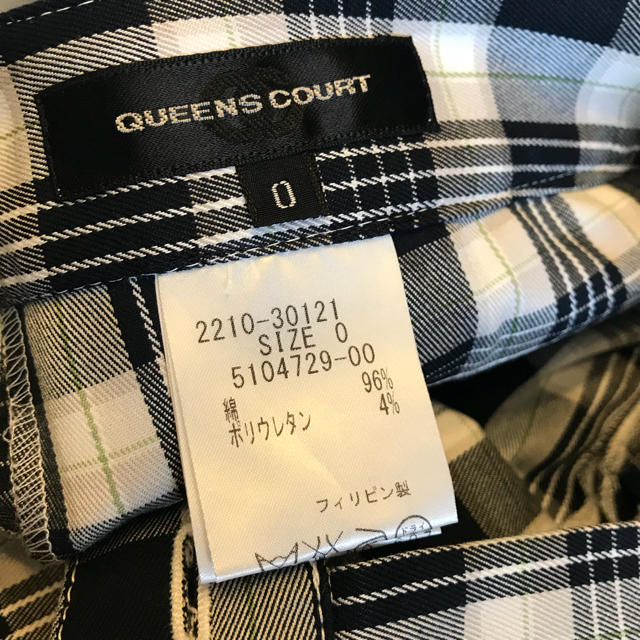 QUEENS COURT(クイーンズコート)の美品☆QUEENS COURT クイーンズ コート チェック パンツ レディースのパンツ(クロップドパンツ)の商品写真