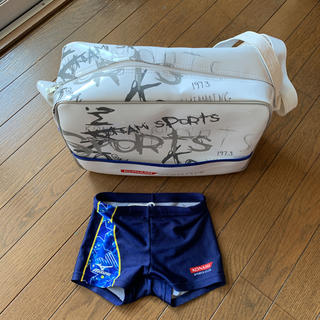 ミズノ(MIZUNO)のコナミスポーツバッグ＆男児水着130(レッスンバッグ)