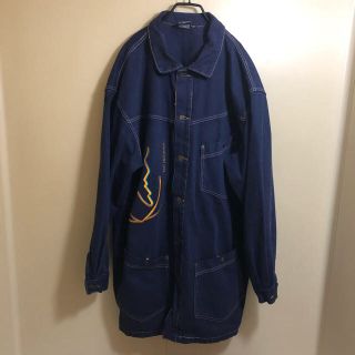 Karl Kani - 良品 90s カールカナイ 刺繍ロゴ入り カバーオール Karl Kani - 良品 90s カールカナイ 刺繍ロゴ入り カバーオール