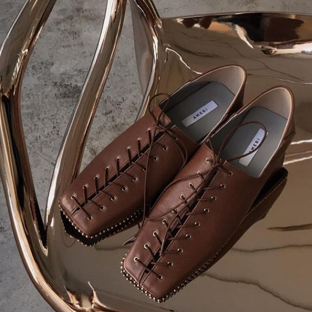 新品 Ameri Lace up Loafer ブラウン M 23.5-24cm | www