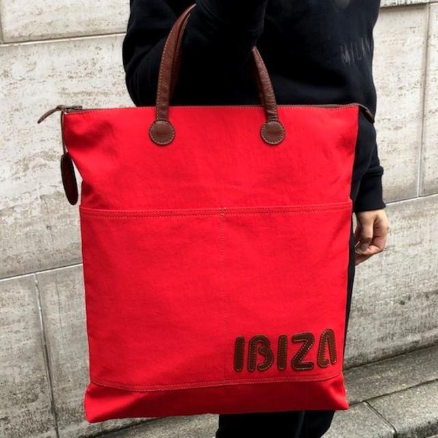 IBIZA イビサ♡ナイロン×レザー 軽量 ハンドバッグ♡トートバッグ