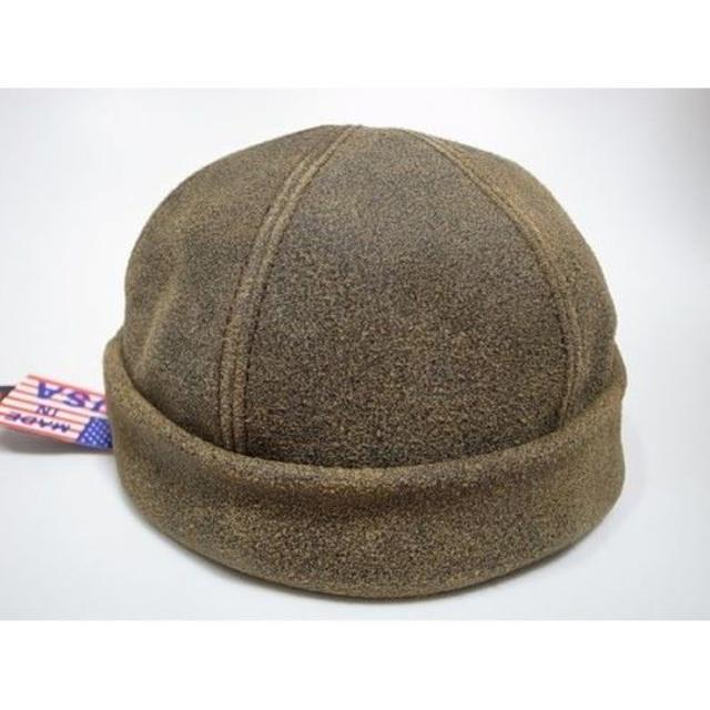 NEW YORK HAT(ニューヨークハット)のニューヨークハットAntique Leather Thug革ショートワッチ茶 L メンズの帽子(その他)の商品写真